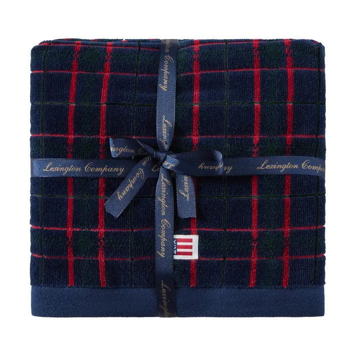 Lexington 체크 타월 2개입 - Navy-green, 50x70 cm - Lexington | 렉싱턴