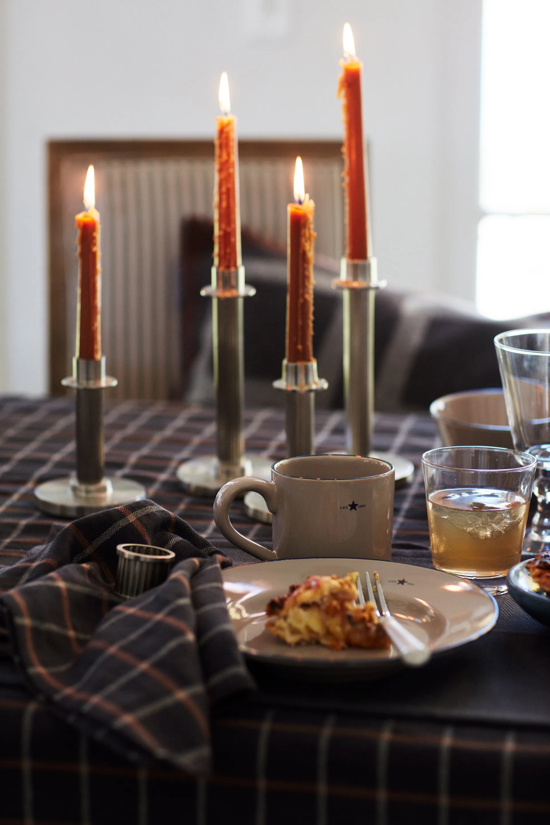 Lexington 캔들 홀더 스트라이프 20 cm, Brass Lexington | 렉싱턴