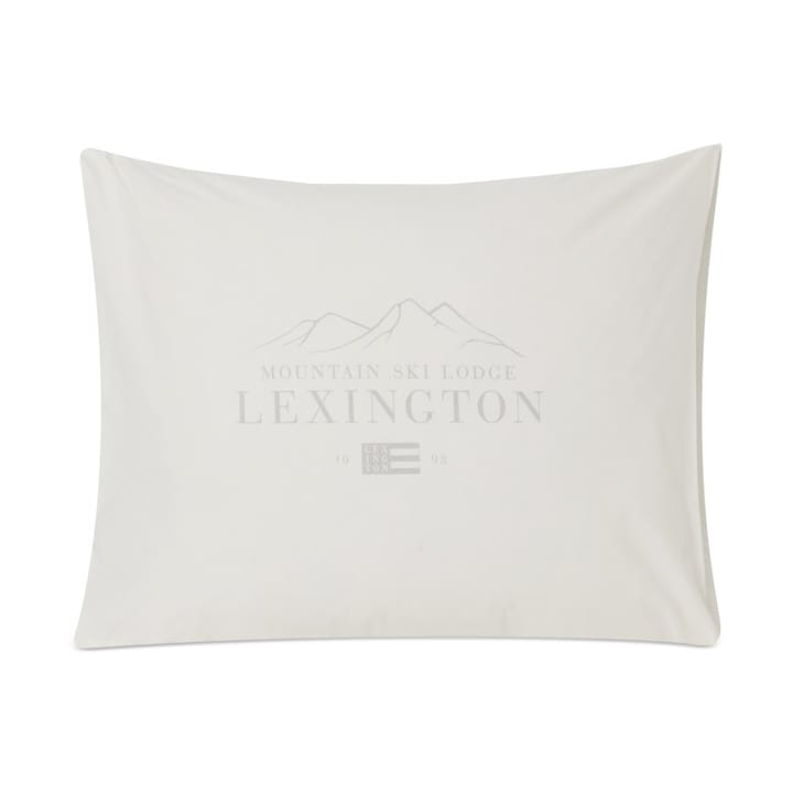 Lexington Printed 코튼 포플린 쿠션 커버 50x60 cm - White-light grey - Lexington | 렉싱턴