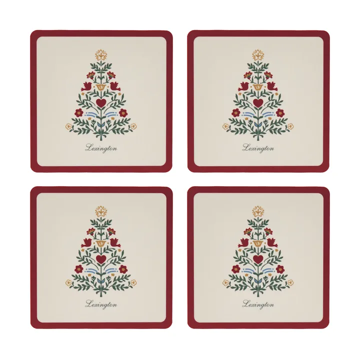 Lexington 라미네이트 코스터 - Red-light beige, 9x9 cm, 4-pack - Lexington | 렉싱턴