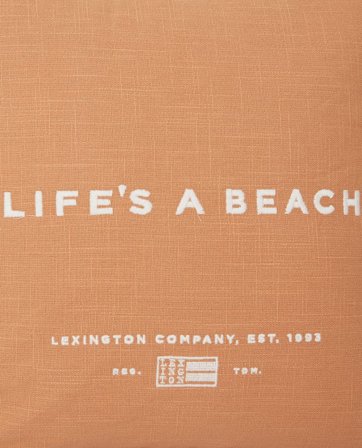 Life's A 비치 Embroidered 베개커버 50x50 cm, Beige-white Lexington | 렉싱턴