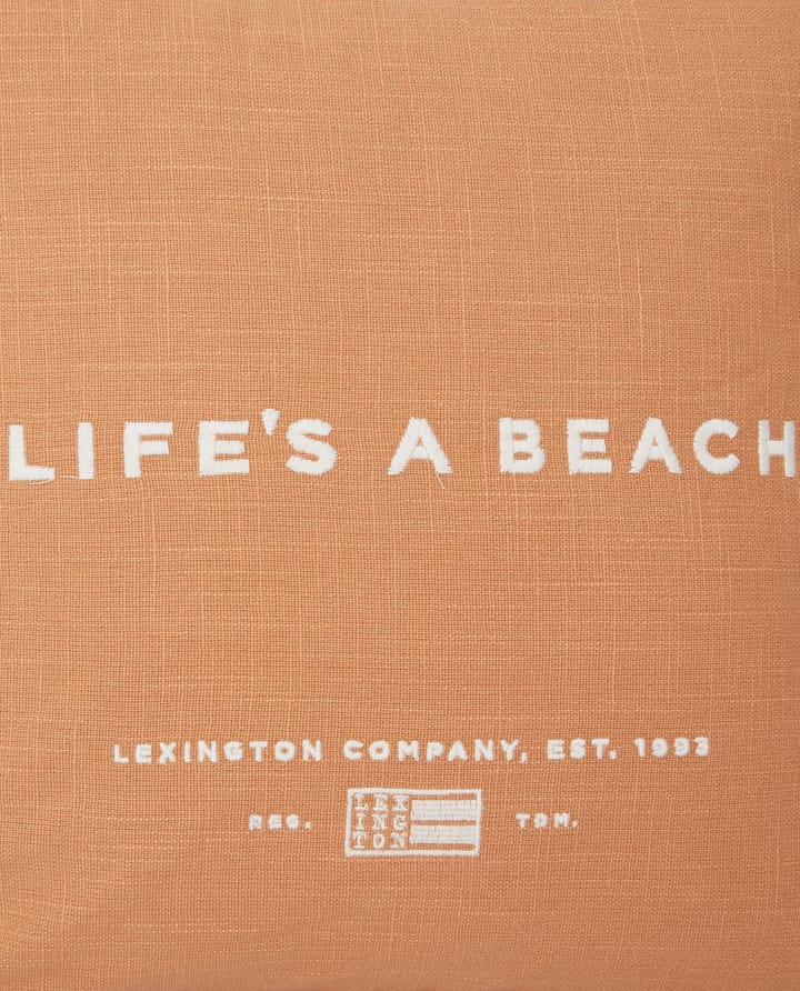 Life's A 비치 Embroidered 베개커버 50x50 cm - Beige-white - Lexington | 렉싱턴