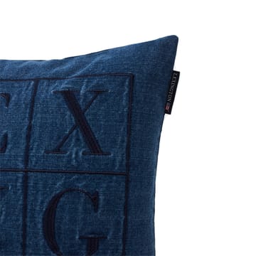 아이콘 데님 Logo 쿠션 커버 50x50 cm - Denim blue - Lexington | 렉싱턴