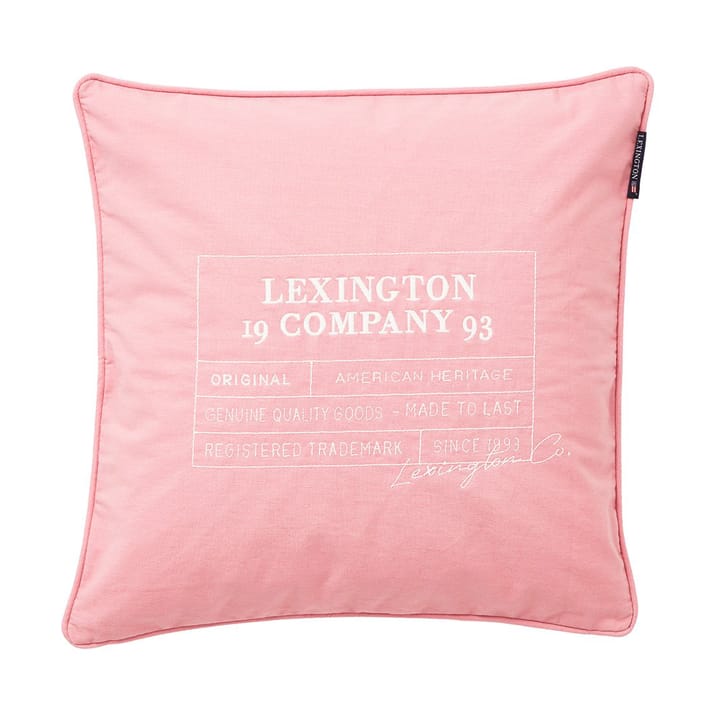 Logo 오가닉 코튼 캔버스 쿠션 커버 50x50 cm - Pink - Lexington | 렉싱턴