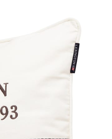 Logo 오가닉 코튼 캔버스 쿠션 커버 50x50 cm - White - Lexington | 렉싱턴