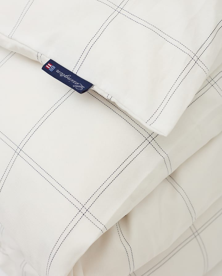 체크 베개커버 코튼-lyocell 150x210 cm, Off white-dark blue Lexington | 렉싱턴