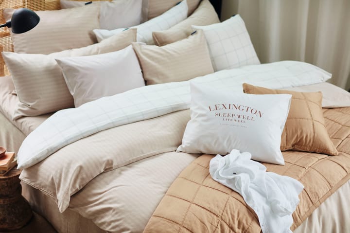체크 베개커버 코튼-lyocell 150x210 cm, Off white-dark blue Lexington | 렉싱턴