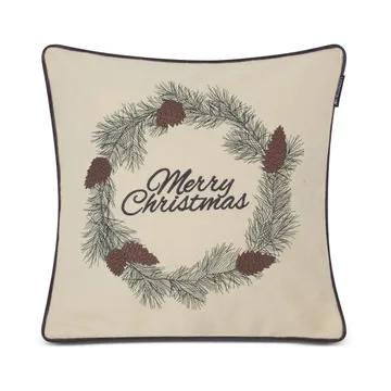 Merry 크리스마스 울 믹스 쿠션 커버 50x50 cm - White-green-beige - Lexington | 렉싱턴
