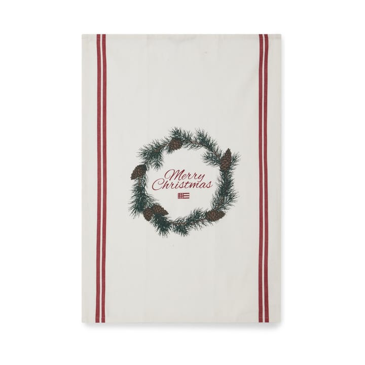 Merry 크리스마스 오가닉 코튼 주방 타월 50x70 cm, White-red-green Lexington | 렉싱턴