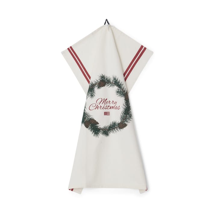 Merry 크리스마스 오가닉 코튼 주방 타월 50x70 cm, White-red-green Lexington | 렉싱턴