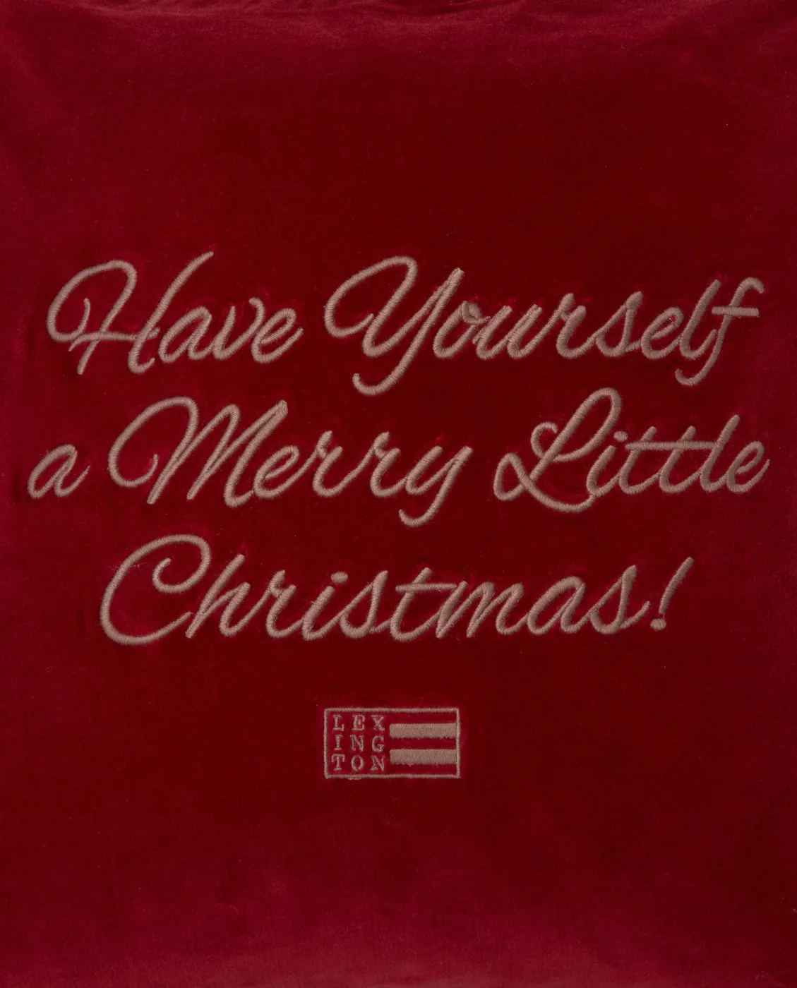 Merry Little 오가닉 코튼 벨벳 쿠션 커버 50x50 cm, Red-beige Lexington | 렉싱턴