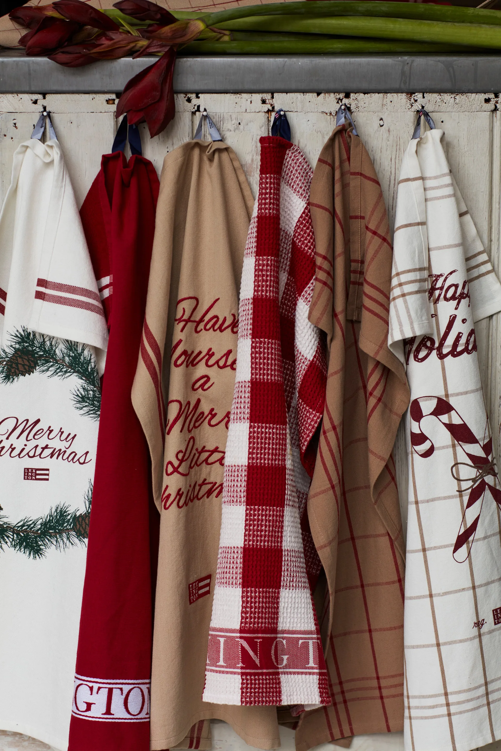 Merry Little 오가닉 코튼 주방 타월 50x70 cm, Beige-red Lexington | 렉싱턴