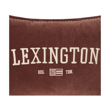 로고 Message 오가닉 코튼 벨벳 쿠�션 40x60 cm - Brown - Lexington | 렉싱턴