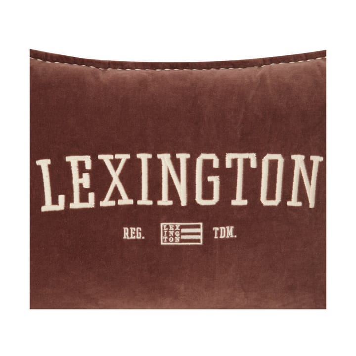 로고 Message 오가닉 코튼 벨벳 쿠션 40x60 cm - Brown - Lexington | 렉싱턴