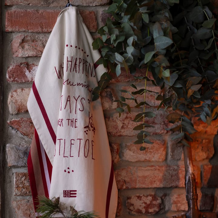 Mistletoe 주방 타월 embroidered 50x70 cm - light beige-red - Lexington | 렉싱턴