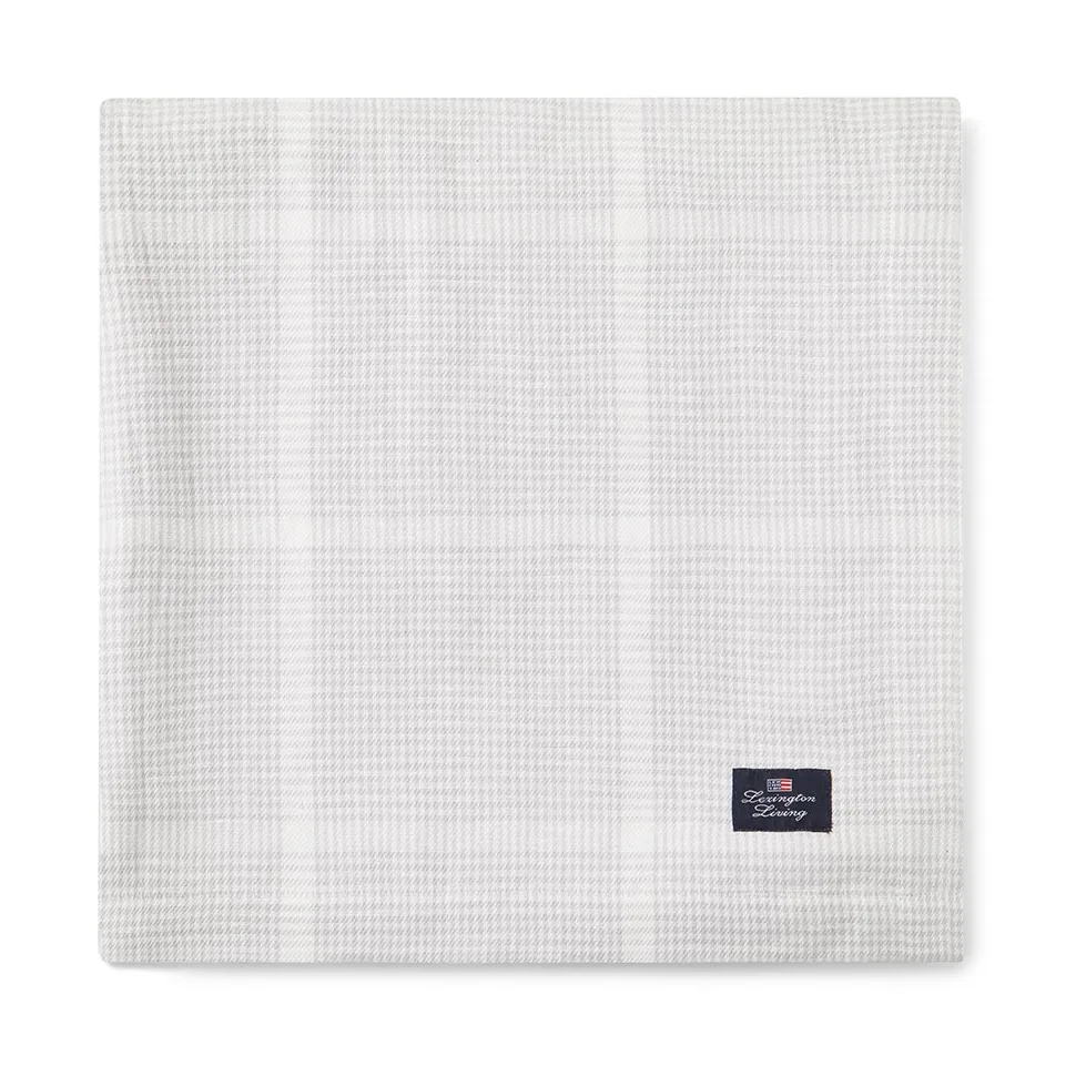 Pepita 체크 코튼 리넨 테이블클로스 150x350 cm, White-light grey Lexington | 렉싱턴