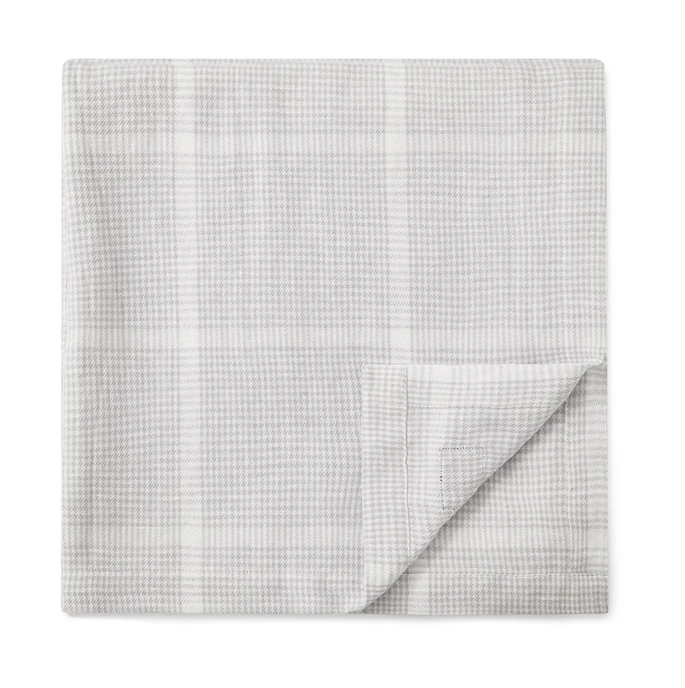 Pepita 체크 코튼 리넨 테이블클로스 150x350 cm, White-light grey Lexington | 렉싱턴