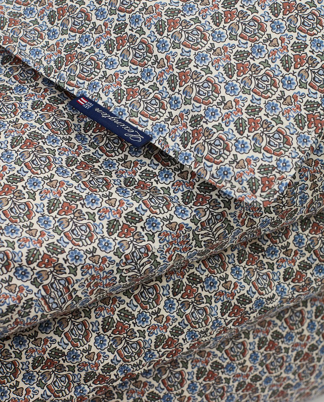 Printed 플라워s 코튼 이불 커버 220x220 cm, Beige Multi Lexington | 렉싱턴