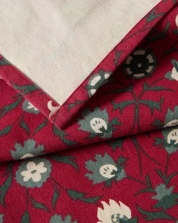 플라워 프린트 오가닉 코튼 냅킨 - Red-beige-green - Lexington | 렉싱턴
