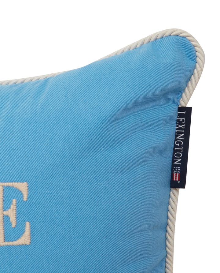 Seaside 스몰 오가닉 코튼 트윌 쿠션 30x40 cm, Blue-light beige Lexington | 렉싱턴