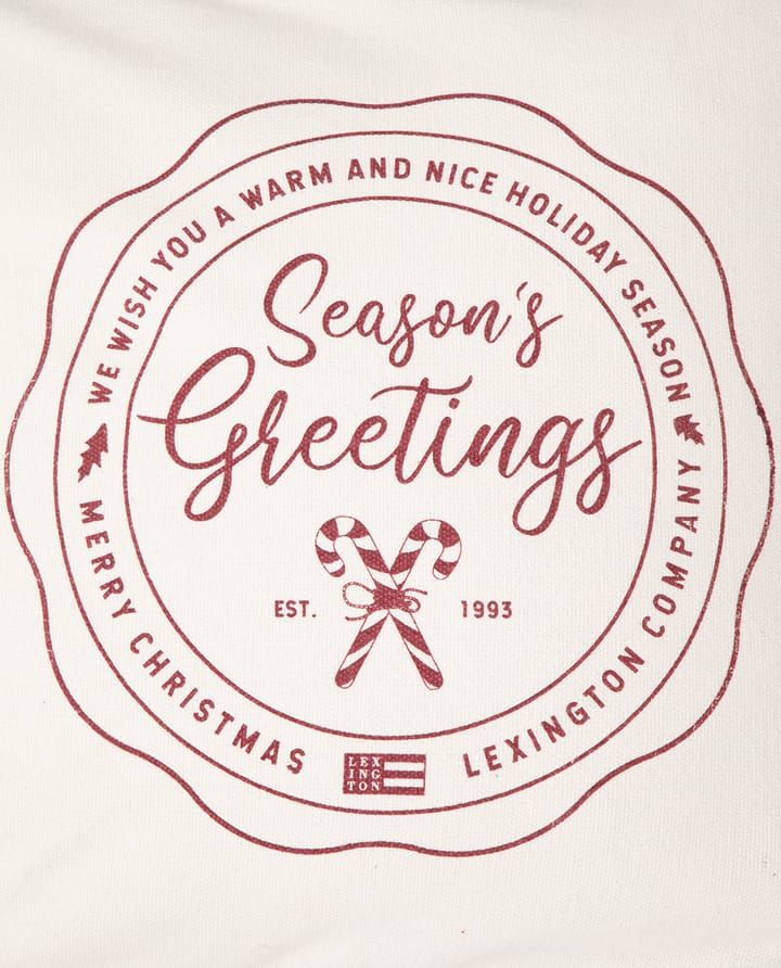 Seasons Greetings 코튼 쿠션커버 50x50 cm - Off white-red - Lexington | 렉싱턴