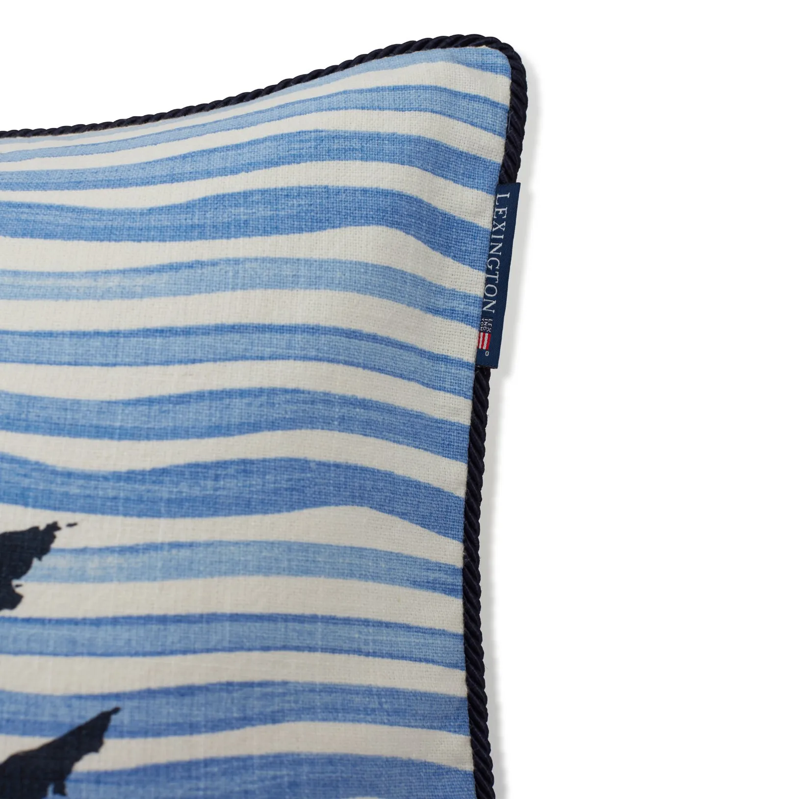 See You Later 코튼 캔버스 베개커버 50x50 cm, White-blue Lexington | 렉싱턴