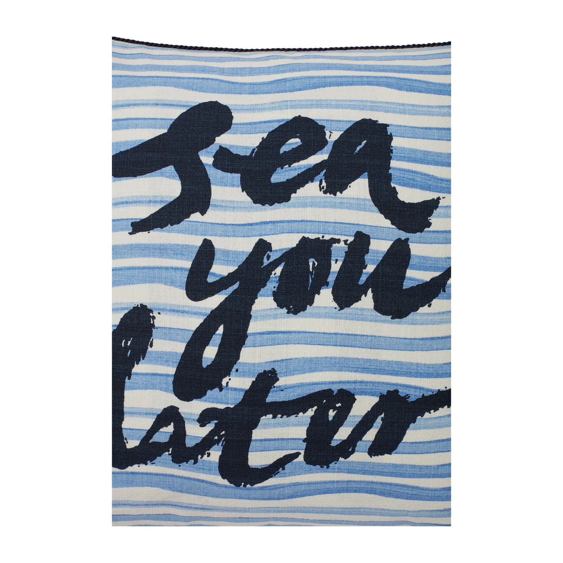 See You Later 코튼 캔버스 베개커버 50x50 cm, White-blue Lexington | 렉싱턴