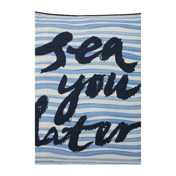 See You Later 코튼 캔버스 베개커버 50x50 cm - White-blue - Lexington | 렉싱턴