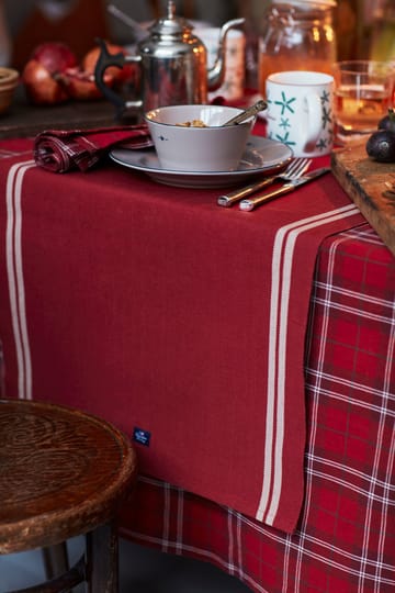Side Striped 오가닉 코튼 립 러너 50x250 cm - Red-beige - Lexington | 렉싱턴