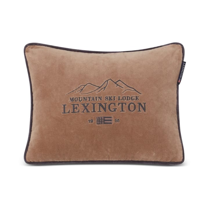Ski Lodge 오가닉 코튼 벨벳 쿠션 30x40 cm, Beige-dark grey Lexington | 렉싱턴