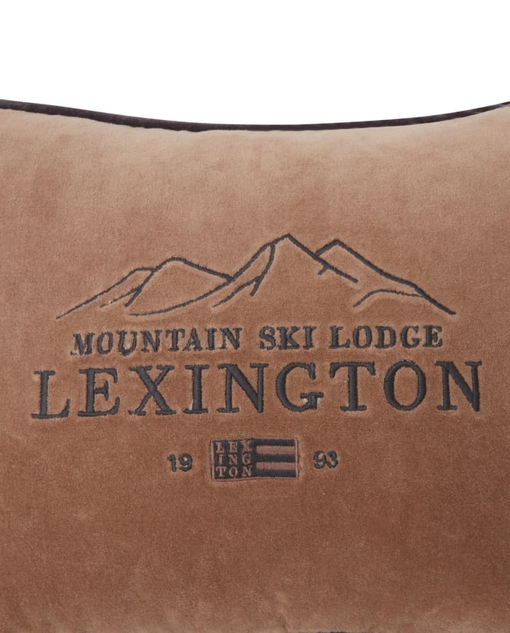 Ski Lodge 오가닉 코튼 벨벳 쿠션 30x40 cm, Beige-dark grey Lexington | 렉싱턴