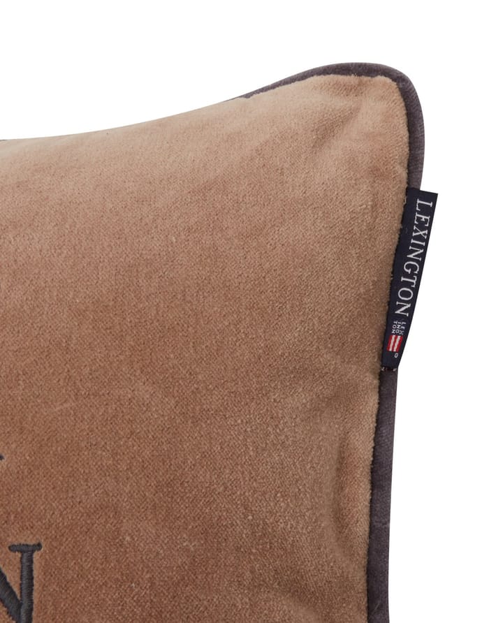 Ski Lodge 오가닉 코튼 벨벳 쿠션 30x40 cm, Beige-dark grey Lexington | 렉싱턴