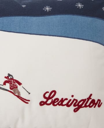 Skier 오가닉 코튼 트윌 쿠션 30x40 cm - White-dark blue multi - Lexington | 렉싱턴