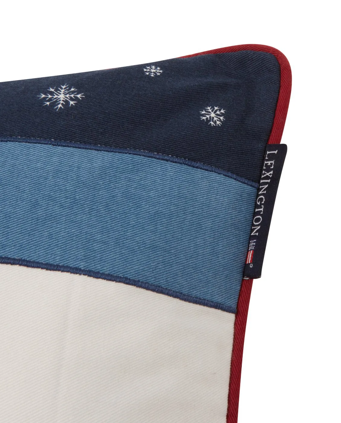 Skier 오가닉 코튼 트윌 쿠션 30x40 cm, White-dark blue multi Lexington | 렉싱턴