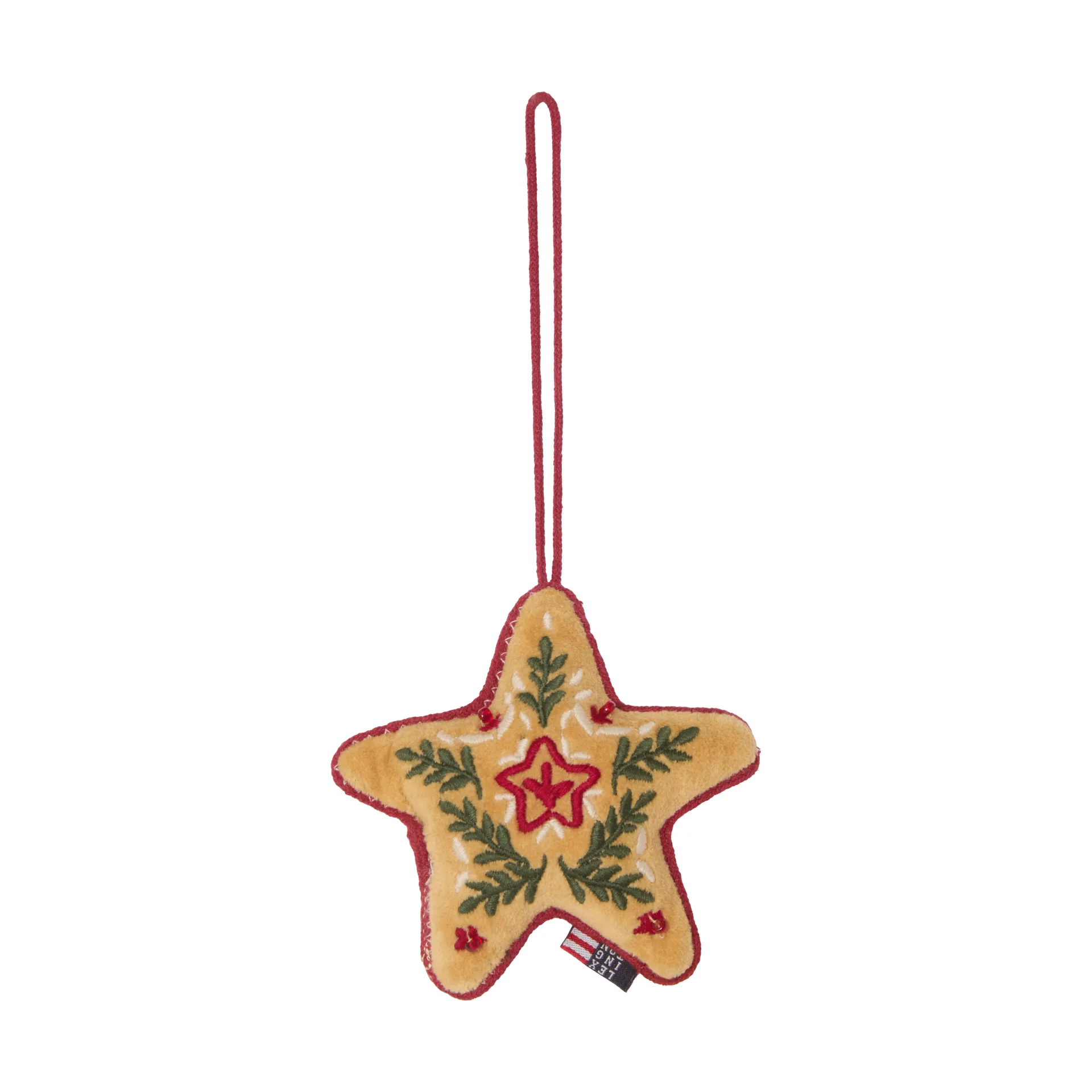 Star 유기농 코튼 크리스마스 오너먼트, 멀티, 10x11x3 cm Lexington | 렉싱턴