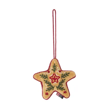 Star 유기농 코튼 크리스마스 오너먼트 - 멀티, 10x11x3 cm - Lexington | 렉싱턴