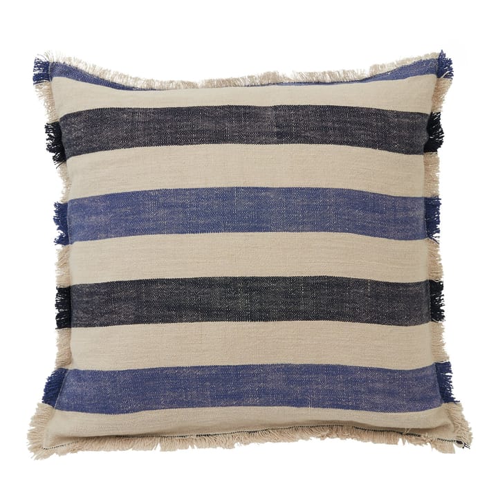 Striped 쿠션 커버 & fringes 50x50 cm - beige-blue - Lexington | 렉싱턴