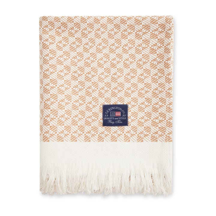스트라이프 Structu레드 재활용 코튼 스로우 130x170 cm - Beige-white - Lexington | 렉싱턴