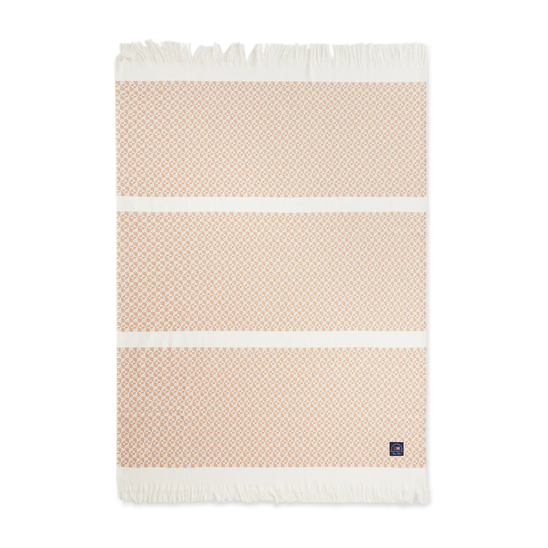 스트라이프 Structu레드 재활용 코튼 스로우 130x170 cm, Beige-white Lexington | 렉싱턴