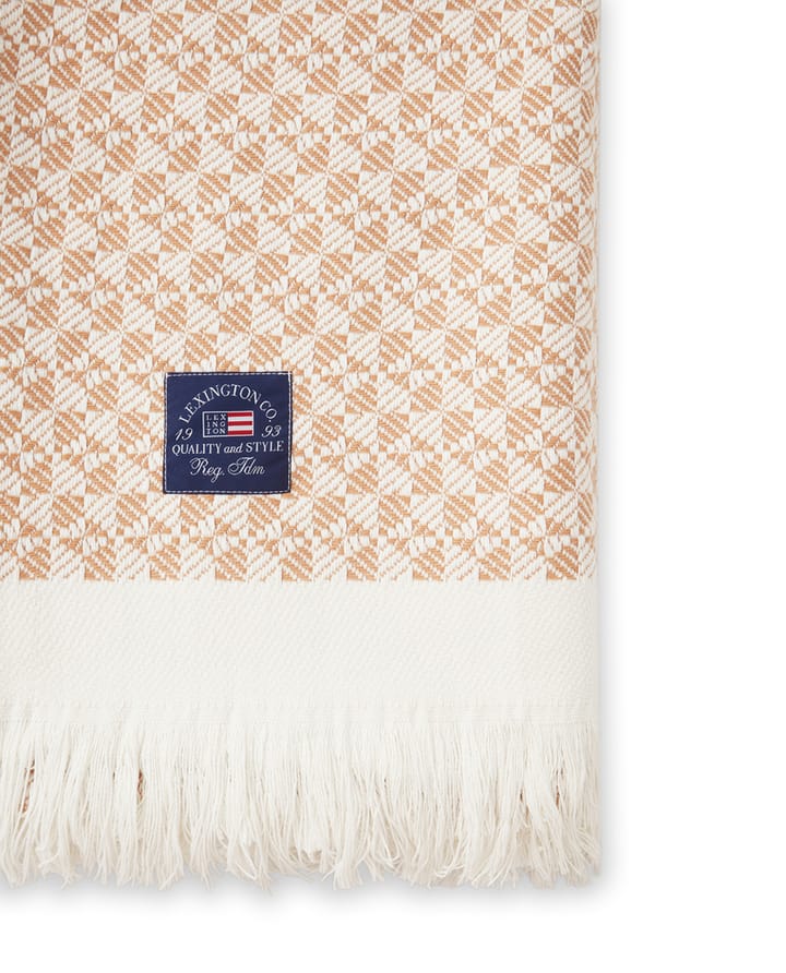 스트라이프 Structu레드 재활용 코튼 스로우 130x170 cm, Beige-white Lexington | 렉싱턴