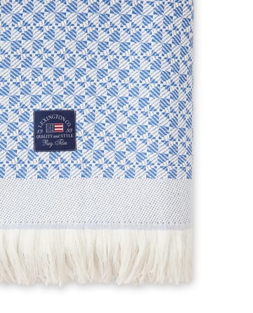 스트라이프 Structu레드 재활용 코튼 스로우 130x170 cm - Blue-white - Lexington | 렉싱턴