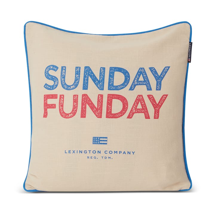 Sunday Funday 프린티드 베개커버 50x50 cm - Beige-blue-pink - Lexington | 렉싱턴