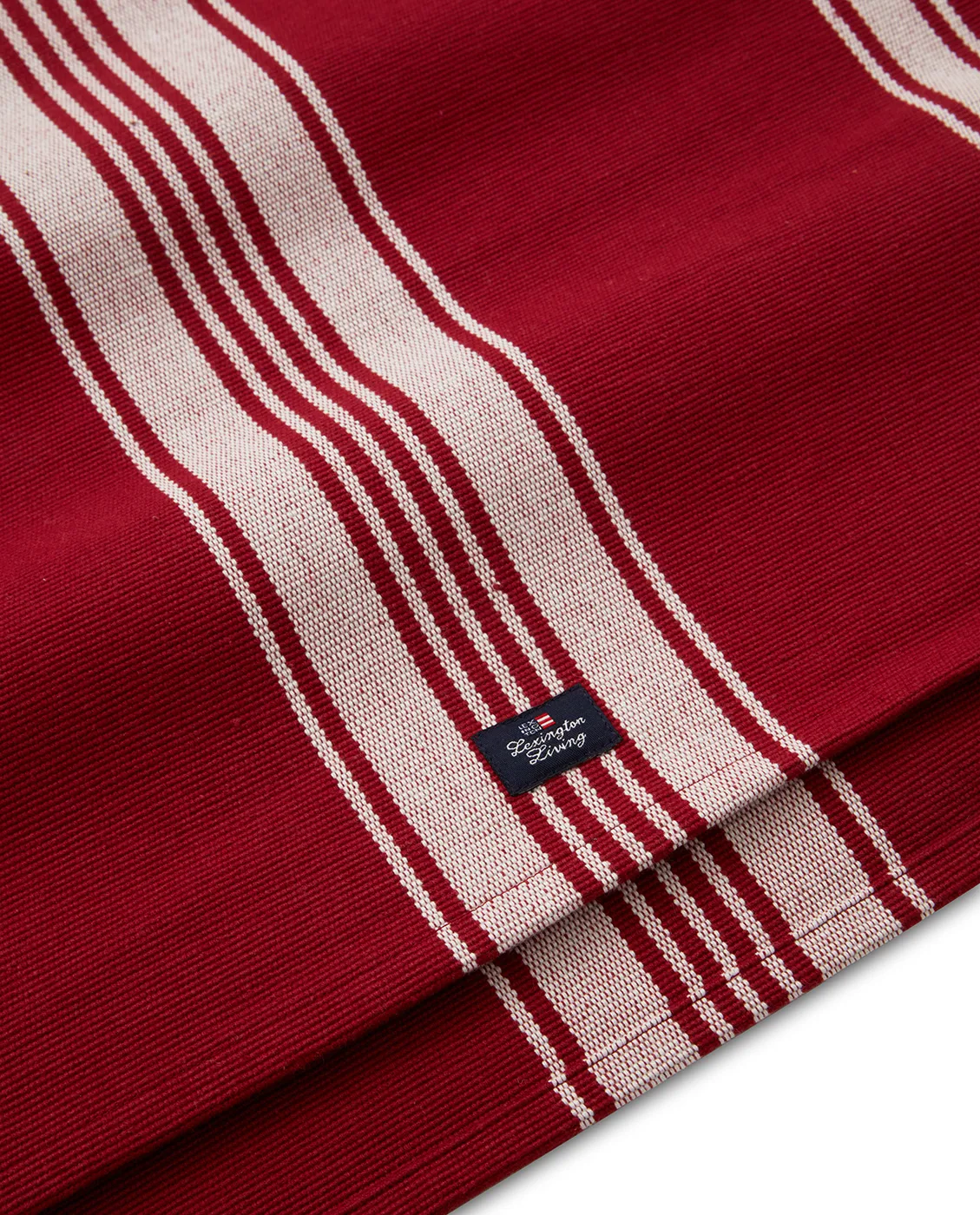 스트라이프 오가닉 코튼 립 table runner 50x250 cm, Red-white Lexington | 렉싱턴