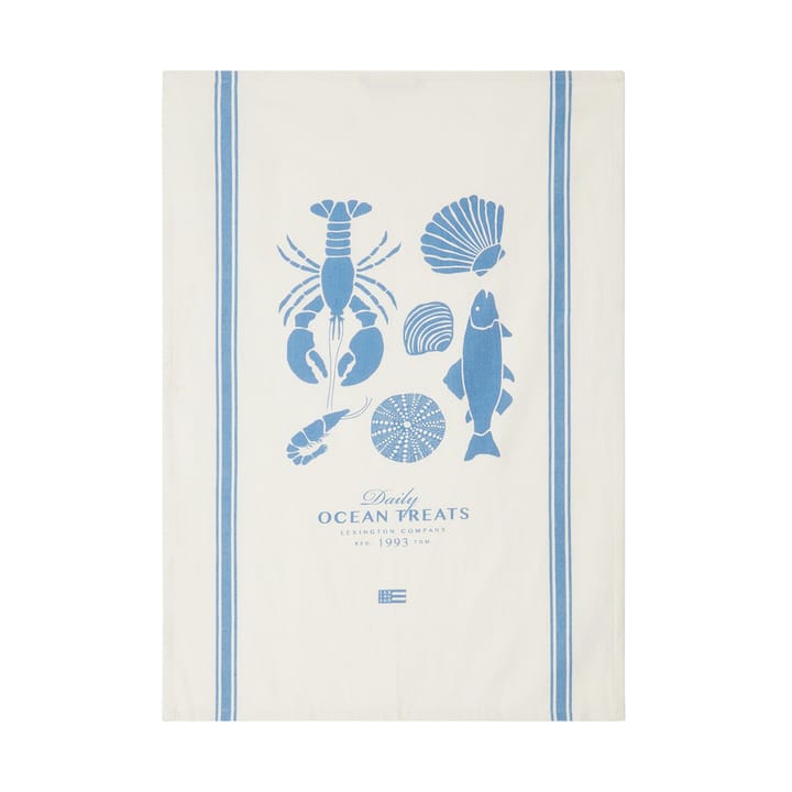 오션 treats 프린팅 코튼 주방 타월 50x70 cm, White Lexington | 렉싱턴
