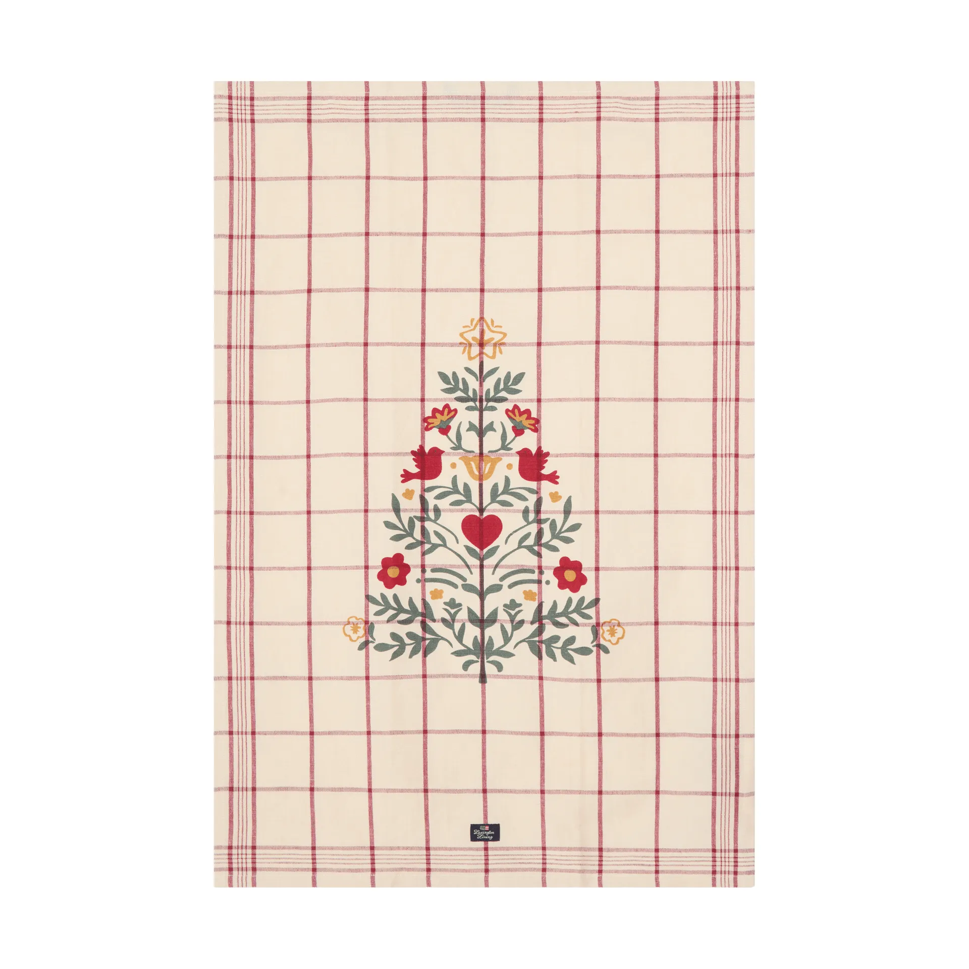 Tree 린넨/코튼 키친 타월, White-red-green, 50x70 cm Lexington | 렉싱턴