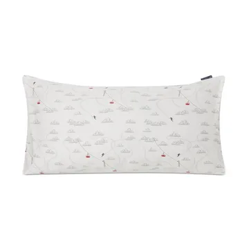 Winter Printed 코튼 사틴 쿠션 커버 50x90 cm - White-grey-red - Lexington | 렉싱턴