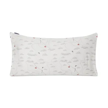 Winter Printed 코튼 사틴 쿠션 커버 50x90 cm - White-grey-red - Lexington | 렉싱턴