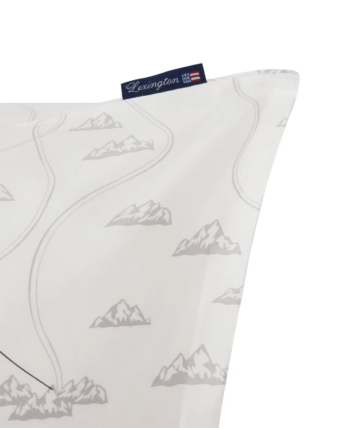 Winter Printed 코튼 사틴 쿠션 커버 50x90 cm, White-grey-red Lexington | 렉싱턴