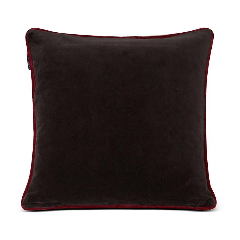 홀리 Wrath 코튼 벨벳 쿠션커버 50x50 cm, Dark grey-green-red Lexington | 렉싱턴