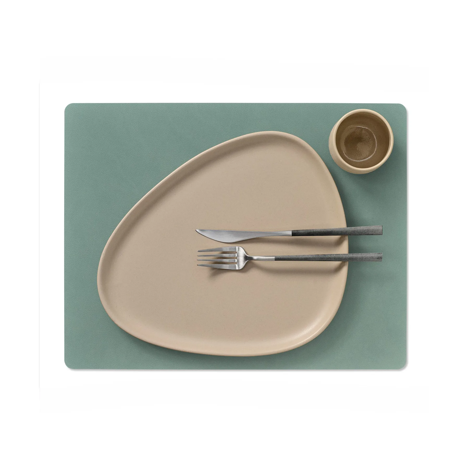 클라우드-누포 더블-사이디드 사각형 테이블매트 1 pcs, anthracite-pastel green LIND DNA | 린드 DNA